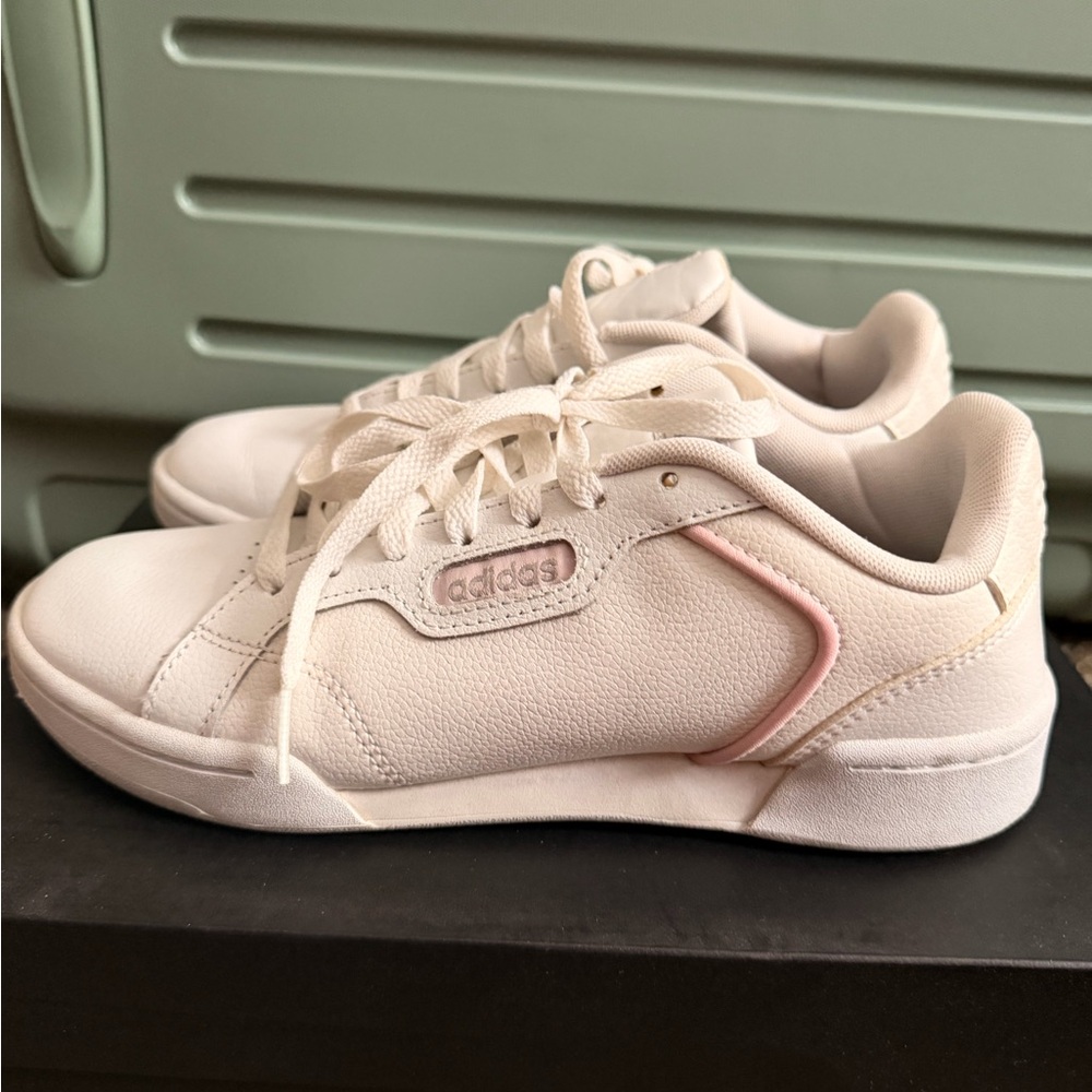 adidas Women's Sneakers in White and Pink